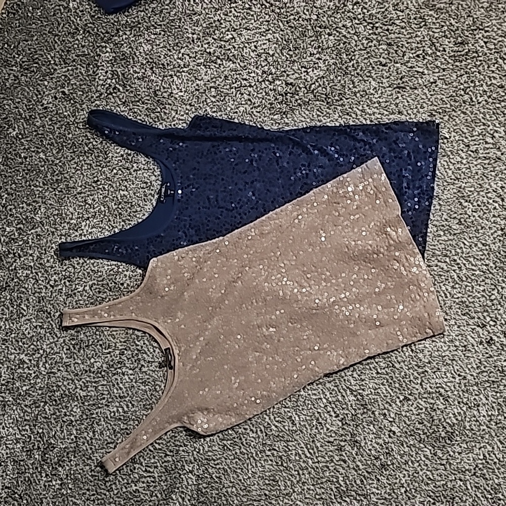 Set of two Express sequin tank tops size M